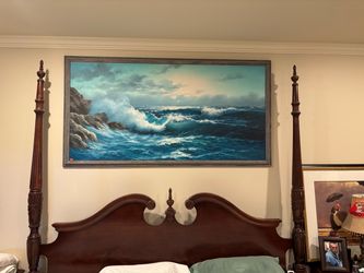 Hong Kong Ocean Oil Painting 33”x60”