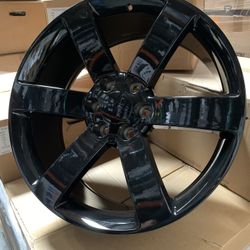 22 inch Chevy 6x5.5 gloss black wheels brand new