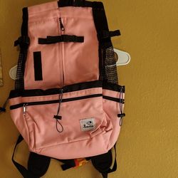 Dog carrier backpack  Adjustable For Small Medium Dogs, Color Pink. New