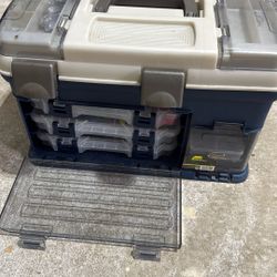 Planco Tackle Box With New Lures And Rigs And Plenty Of Weights