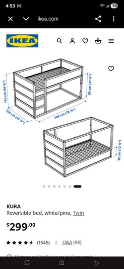 Reversible -bunkbed/loft/ or single raised bed.