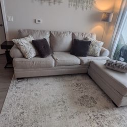 Sleeper Sofa with Ottoman -gray