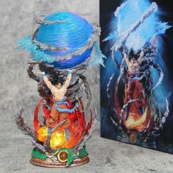 Boxed GK Dragon Ball Kamehameha Goku Figure LED Light-Up Statue Collectible Toy