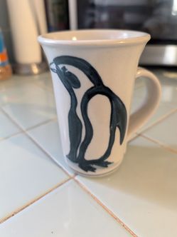 Studio Pottery Penguin Coffee Mug