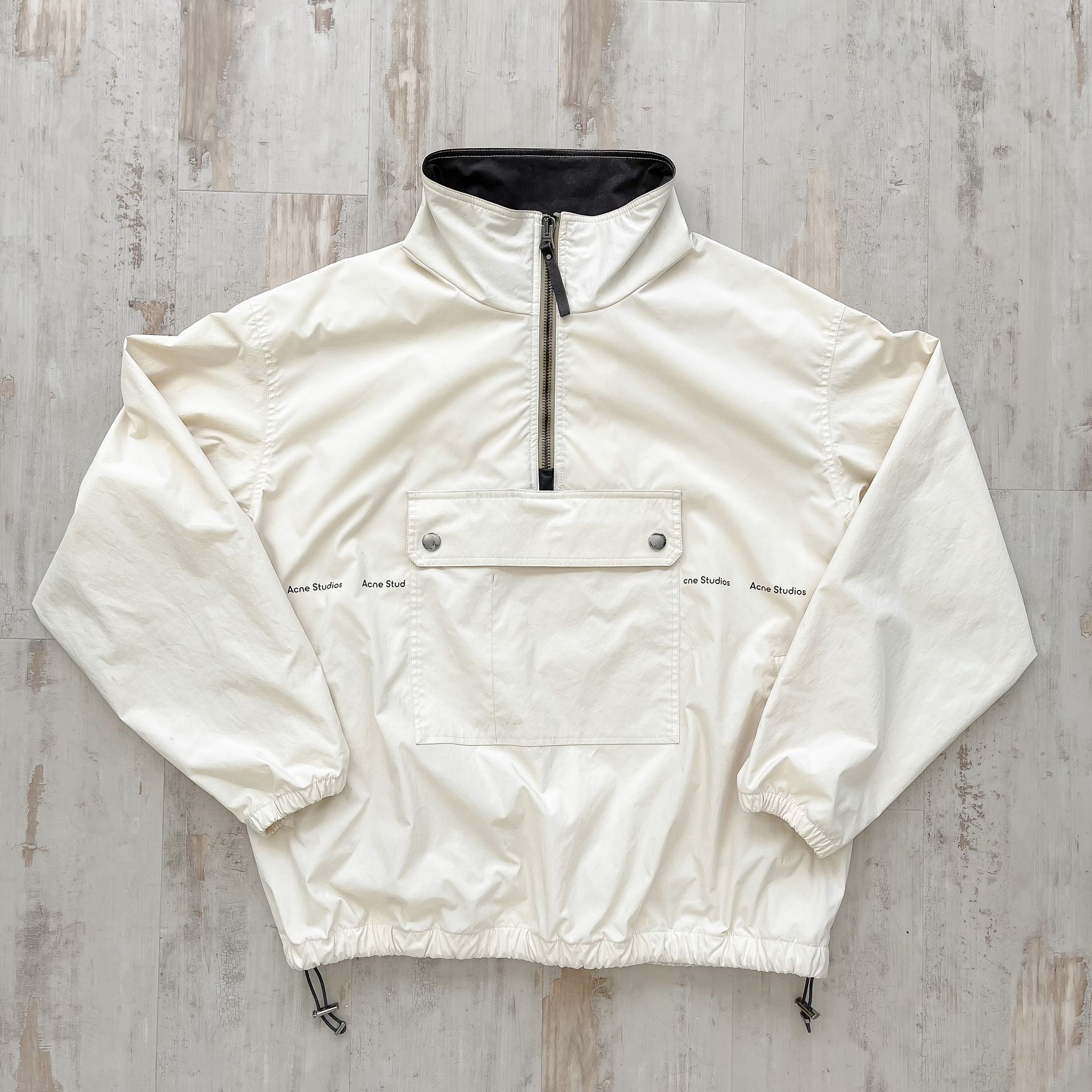 2020 Acne Studios Half-zip Logo-Print Jacket