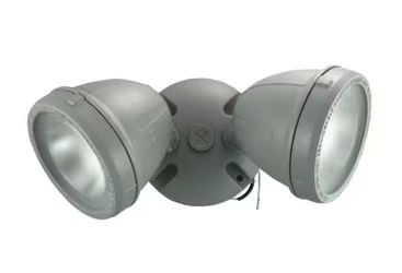 Commercial Electric 28W 2200-Lumen Metal LED Dual Spot Landscape Flood Light, Gray