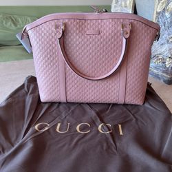 Pink Leather Gucci Purse