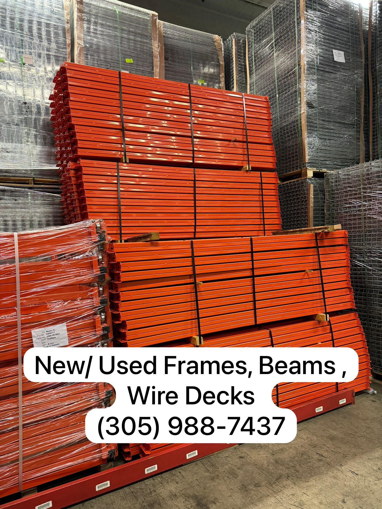 Pallet Racks Beams Upright Wire Decks Warehouse Shelving 