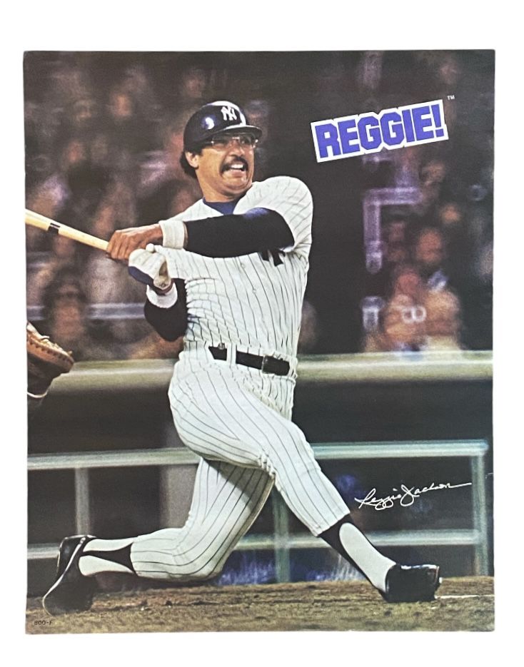 Vintage 1978 Reggie Jackson Candy Bar Promotional Poster