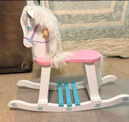 wooden rocking horse