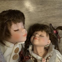 Vintage Collectibles Porcelain Twin Dolls