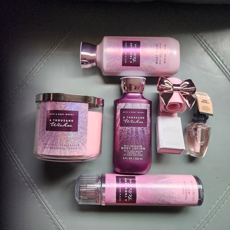 A Thousand Wishes by Bath Body Works Candle Set, Fragrance Mist