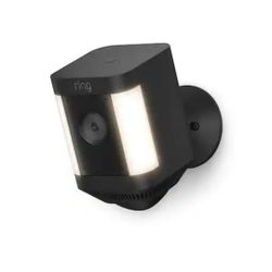 Ring - Spotlight Cam Plus Outdoor/Indoor Wireless 1080p Battery Surveillance Camera - Black