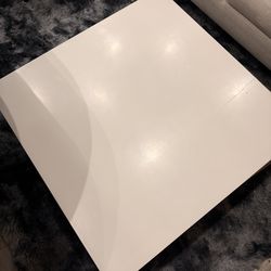 Modern White Coffee Table with Storage Drawers
