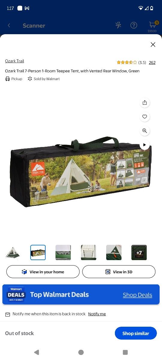 7 Person TeePee TentNever Used/Never Opened