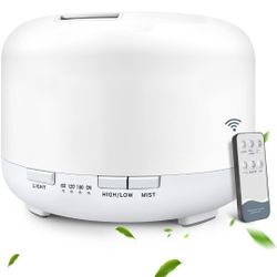 Oil Diffuser, 500ml Essential Oil Diffuser, Humidifier with Remote Control