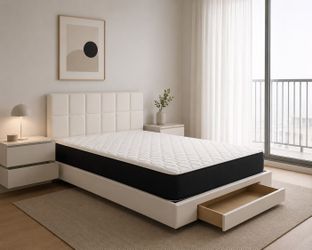 Bed frame white full size new