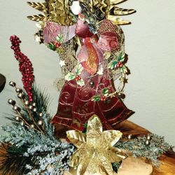 Christmas Angel Candle Holder Holiday Arrangement