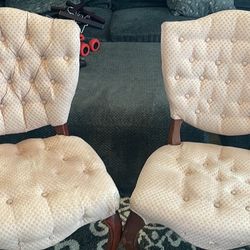 Two Beautiful Vintage Victorian Style Accent Chairs