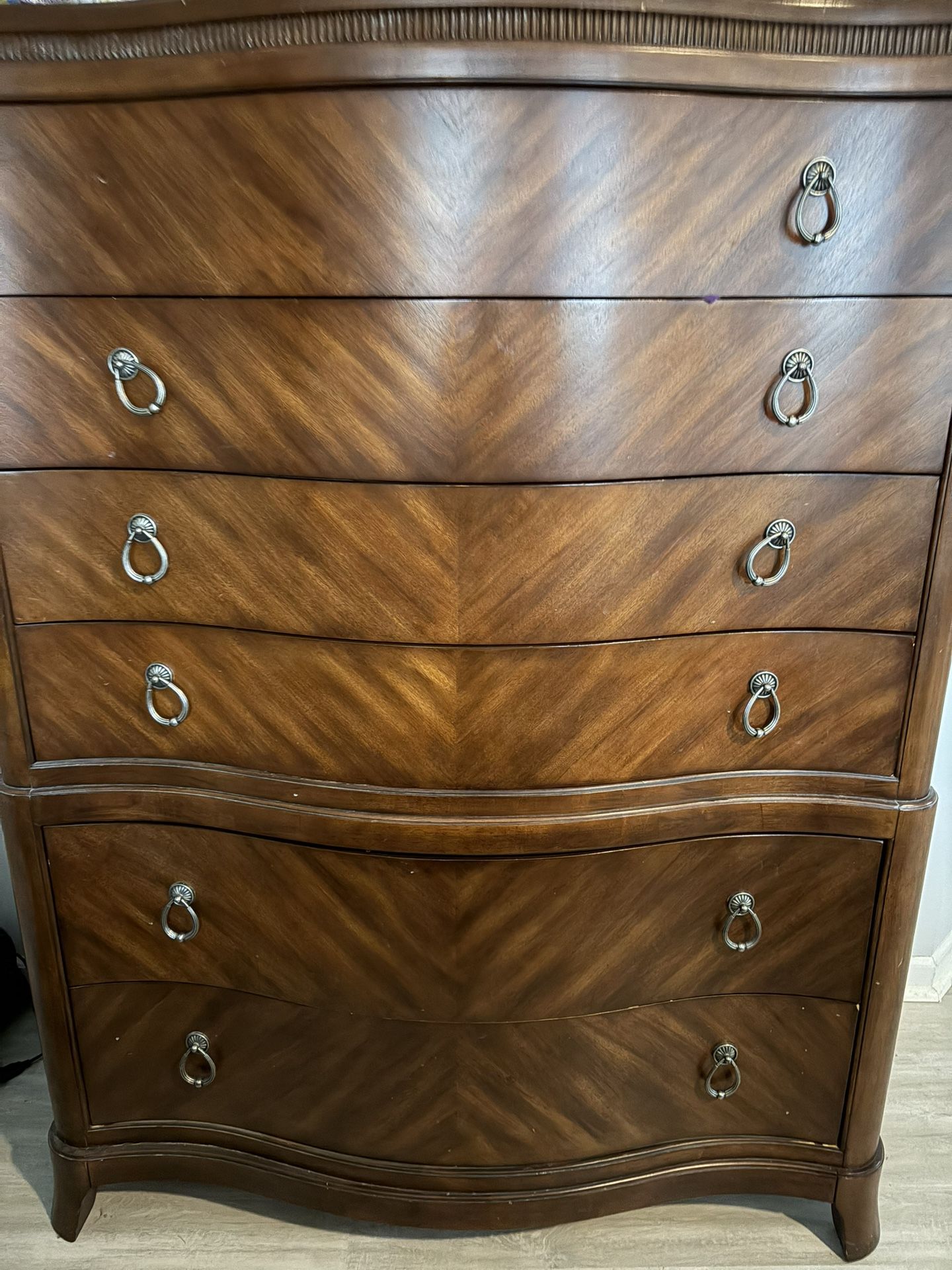 Solid Cherry Wood Dresser And Chest