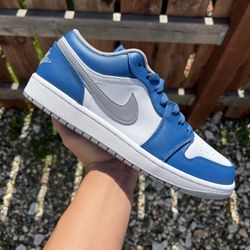 Jordan 1 Low True Blue (Size 5Y, 5.5Y, 6.5Y, 7Y, 9.5, 11)