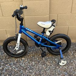 RoyalBaby 14” Kids Bike w/new in box Blue Wheel Lights