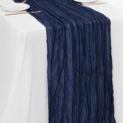 Navy Blue Cheesecloth Table Runners 35”X120”new $3 Each 