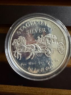 Stagecoach Silver divisible round 1 oz .999 fine silver