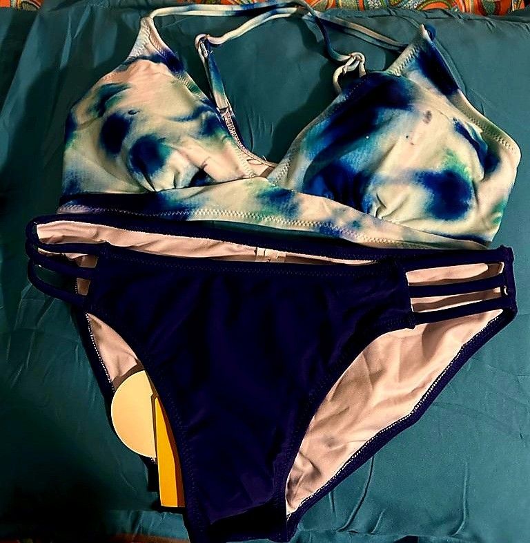 Blue Multicolor Bikini Sz SMALL