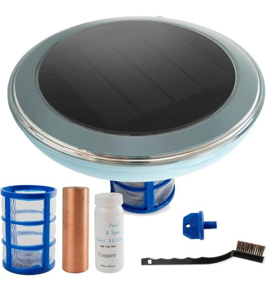 Solar Swimming Pool Clarifier Reduce Chlorine up to 30,000Gal Prevent Cloudy Water Purifier