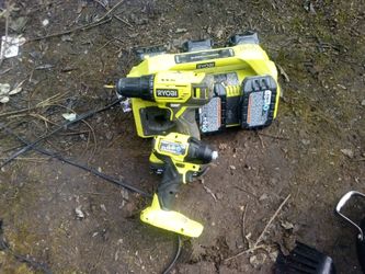Ryobi Drill Set+One+HpBrushless Saw And Battery Super Charger