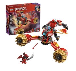 LEGO NINJAGO Kai's Mech Storm Rider Action Figure - Pretend Play Building Toy for Boys and Girls, Ages 7+ - Ninja Toy for Kids with 3 Minifigures - Gi