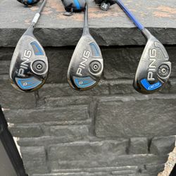 Ping Hybrids 3-4-5 Golf Clubs RH Senior Flex Graphite Shafts