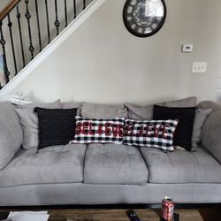 2 Piece GRAY sofa and chaise 