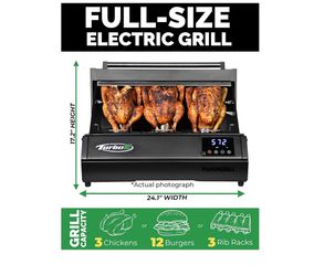 NIB, Turbo E Outdoor Electric Grill