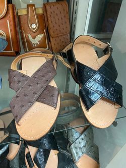 Huaraches de piel exotica original