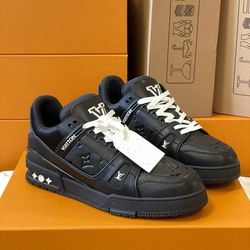 Louis Vuitton Black Trainer Sneakers 