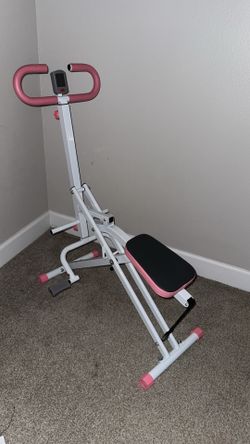 Foldable Adjustable Squat Machine - Home Gym Equipment, Squat Function Machine with Ride & Rowing Motion Core Trainer for Glutes, Thighs, Abs & Leg St