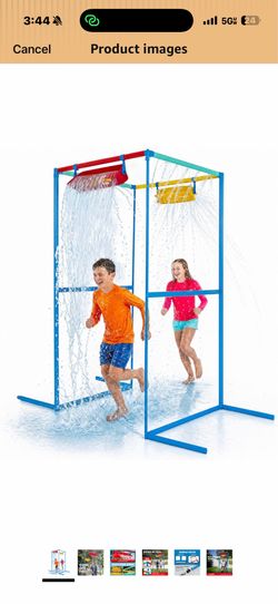 Splash park water sprinkler with dump buckets