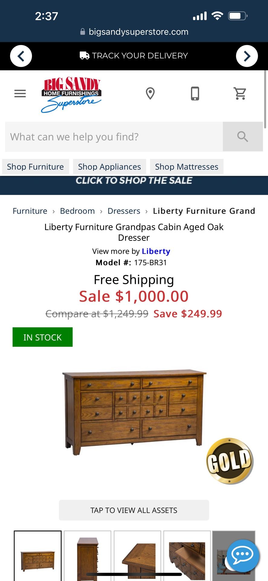 Brand New In Box Liberty Furniture Grandpa S Cabin 7 Drawer Dresser