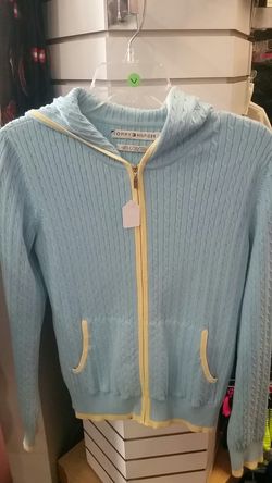 Tommy Hilfiger Womens Hooded Knit Jacket Size Large