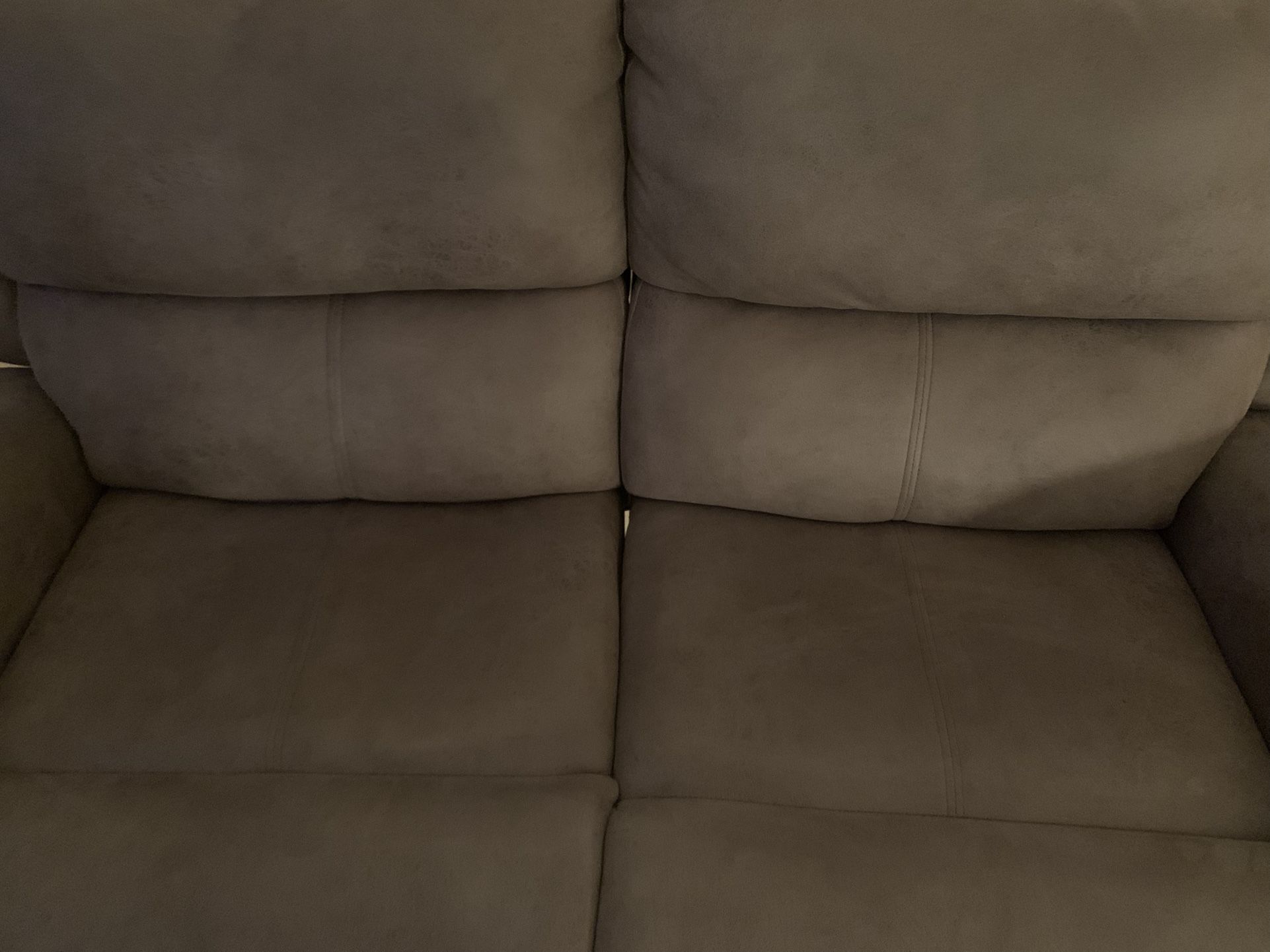 Micro Fiber Recliner Couch And Love Seat In Great Condition