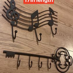 2 Metal Wall Hook Racks $15 For Both