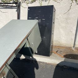 Desk And File Cabinet 