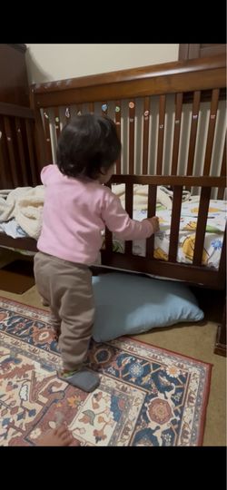 wooden crib