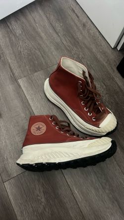 Maroon converse shoes high platform