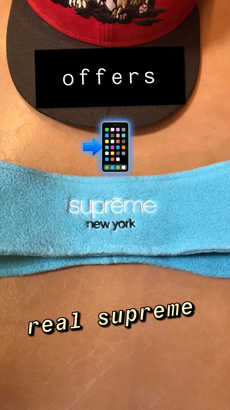 Light blue supreme headband