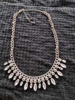 Vintage Rhinestone Sterling Necklace