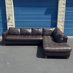 Sectional Italian Milano Leather Couch