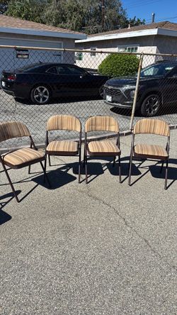 Folding Metal padded chairs